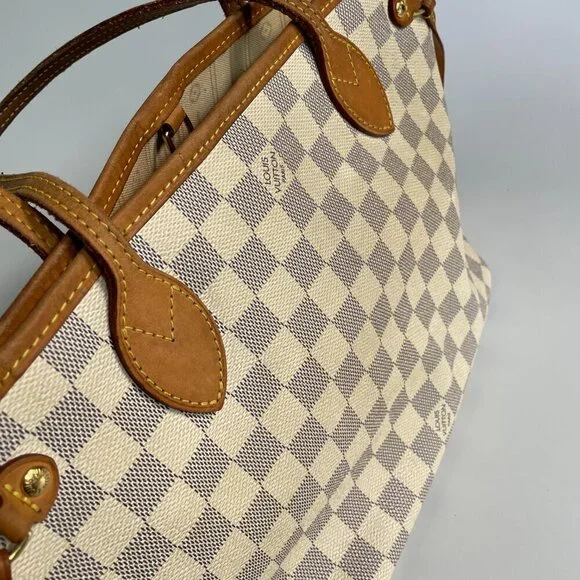 Louis Vuttion | Neverfull PM | Damier Azure | Cream & Blue | Preloved - Picture 5 of 12